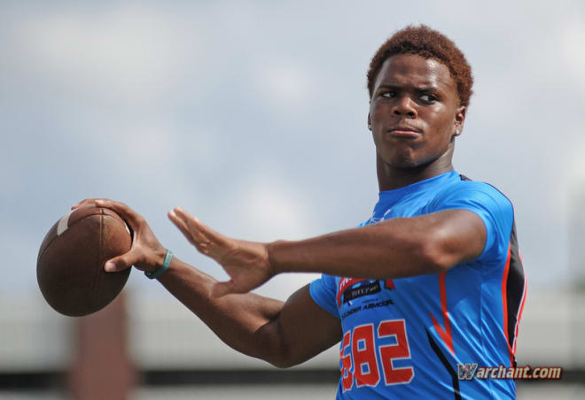 Francois prepares to throw a pass during a Rivals Series Camp in Orlando