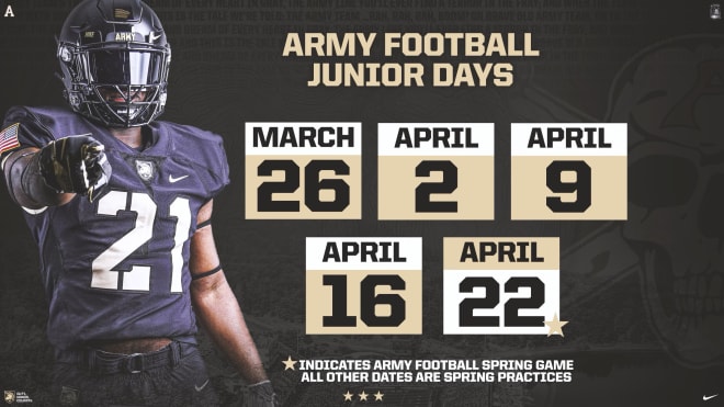 The Black Knights have scheduled 5 Junior Days this spring