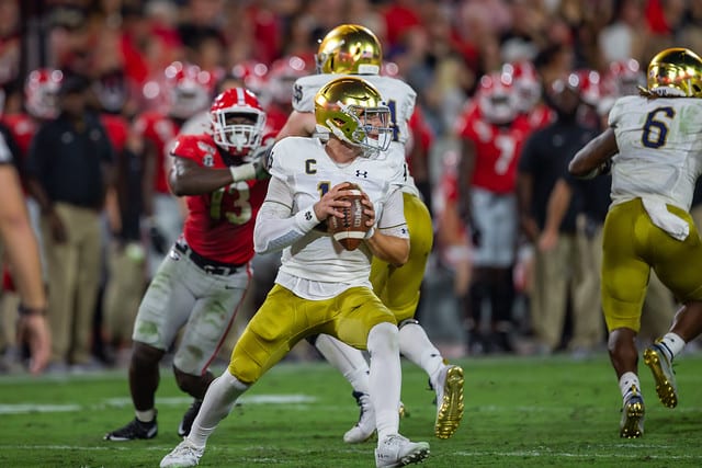 Ian Book is the first three-year starting quarterback of Brian Kelly's tenure.