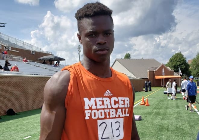 Coleman at the Mercer football camp