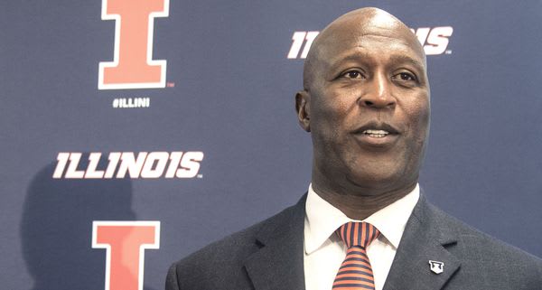 Lovie Smith was a big hire for Illinois but he's in trouble in Ann Arbor.
