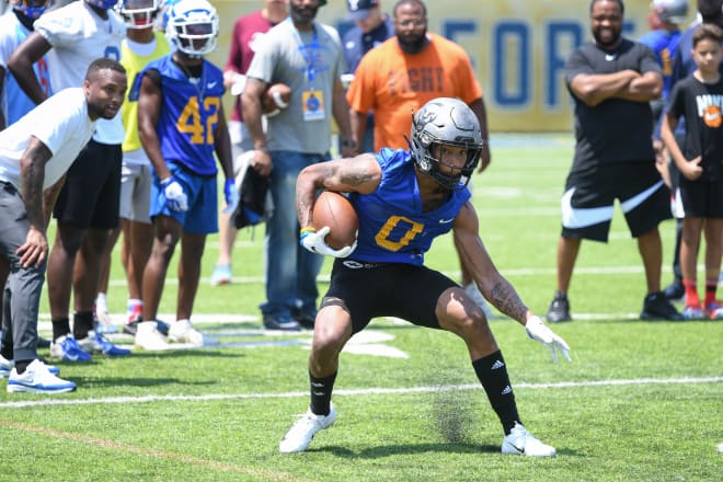 Addison Copeland at Pitt's prospect camp in June