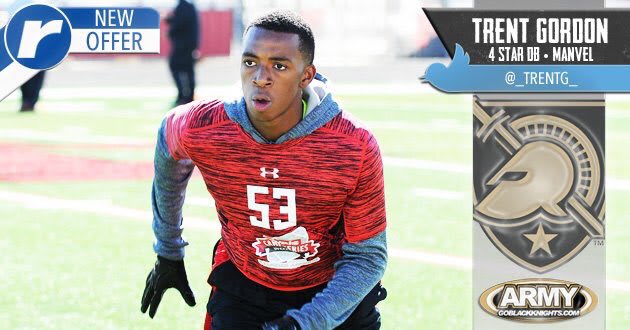 Army joins in the recruiting of 250 Rivals 4-star safety Trent Gordon 
