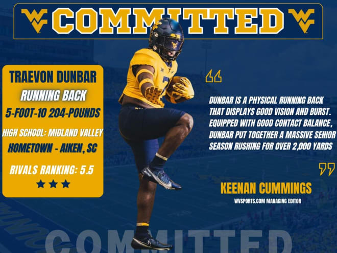 West Virginia Mountaineers: Commitment 101: Traevon Dunbar - WVSports ...