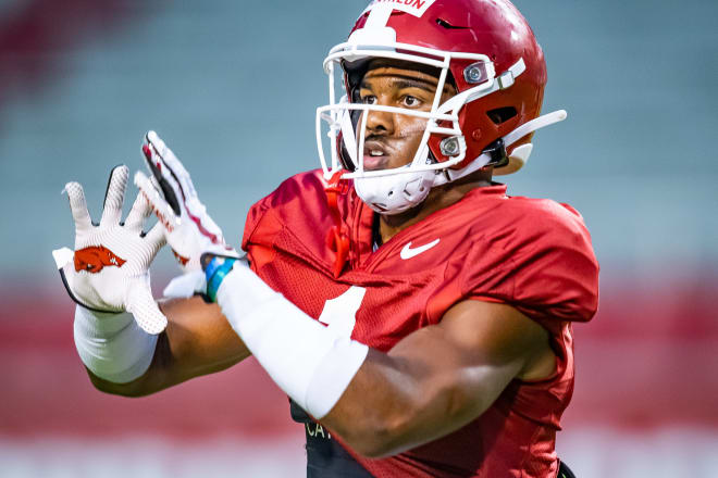 Razorback redshirt freshman safety Jalen Catalon.