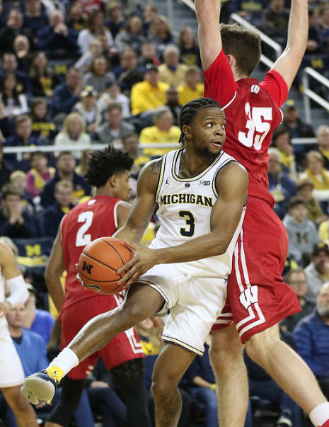 Michigan point guard Zavier Simpson returned Saturday from a one-game suspension.