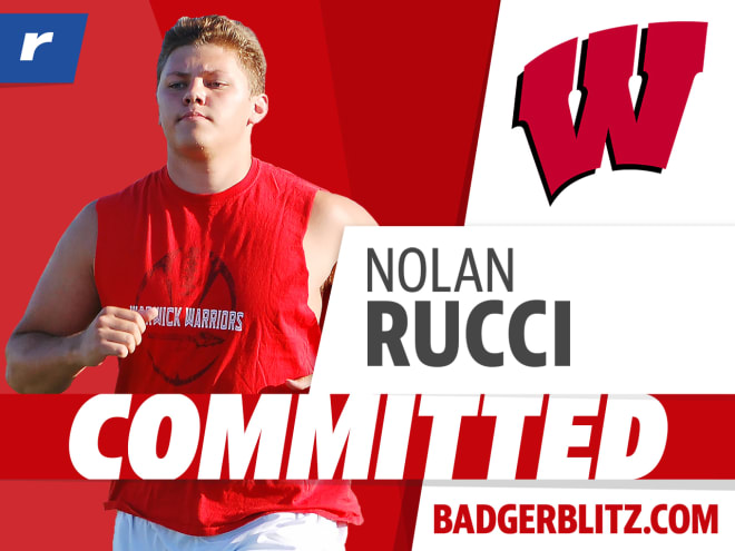Four-star offensive tackle Nolan Rucci committed to Wisconsin on Tuesday. 
