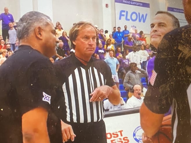 LSU head coach Matt McMahon reacts to being told Tigers' guard Trae Hannibal's game-tying layup to force overtime against Kansas State in the Cayman Islands Classic finals is nullified because the clock operator started the game clock late on LSU's inbounds play. Therefore, K-State was declared the victor by a score of 61-59.