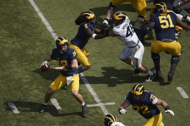 Redshirt freshman quarterback Brandon Peters delivered in Michigan's spring game.