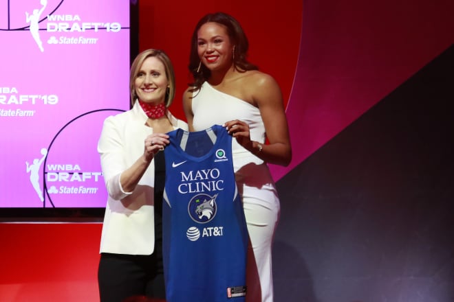 Napheesa Collier on the night of the 2019 WNBA Draft.