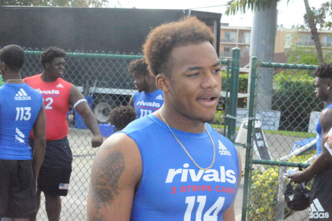 RB Jaylan Knighton put on a show at the Miami Rivals Camp.