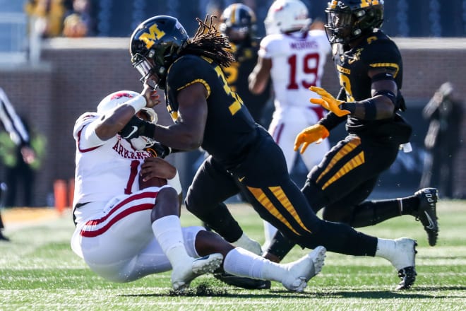 Missouri had to play the final two-and-a-half quarters against Arkansas without linebacker Nick Bolton.