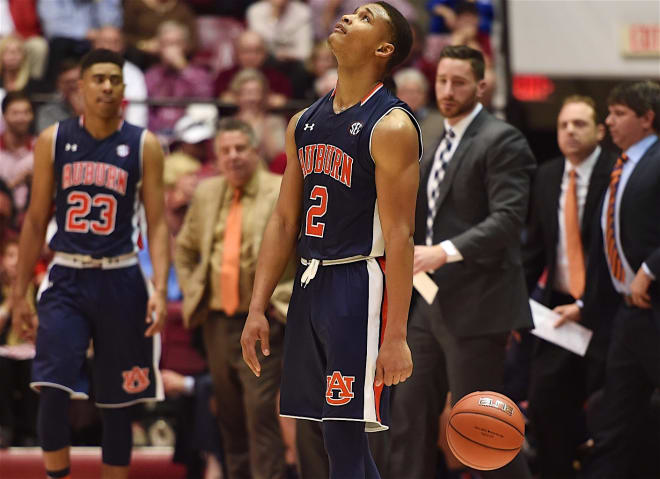 Guard Bryce Brown led the Auburn scoring effort with 14 points Saturday.