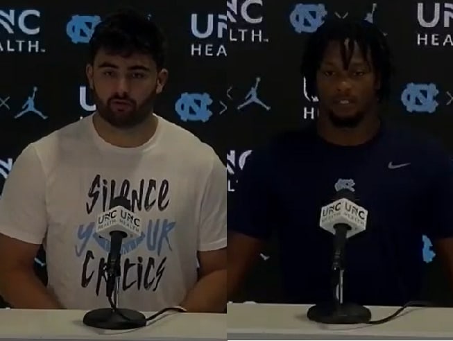 UNC QB Sam Howell and RB Ty Chandler met with the media Tuesday evening to field a variety of questions.