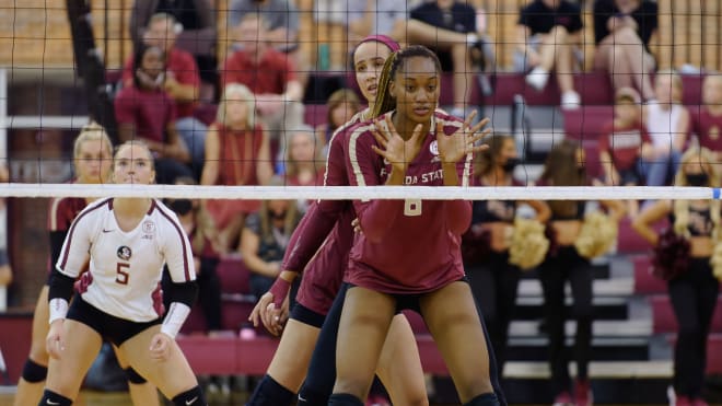 Freshman Khori Louis has transitioned from hometown recruit to star middle-blocker for the FSU volleyball team.