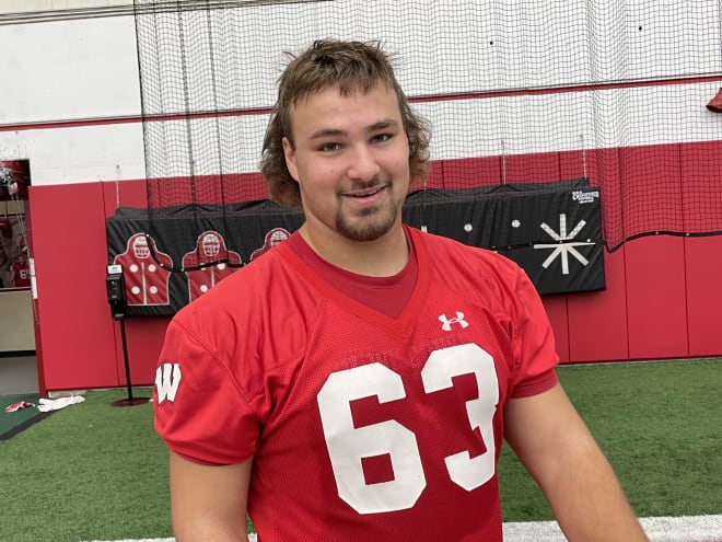 Wisconsin offensive lineman Tanor Bortolini.