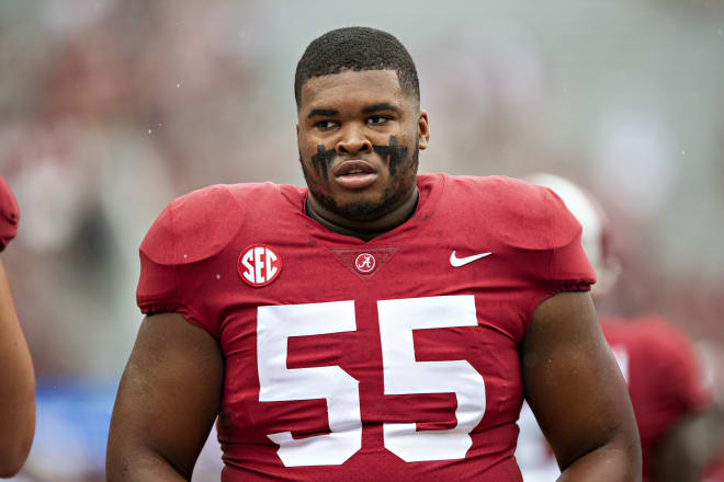 Alabama Crimson Tide offensive lineman Emil Ekiyor Jr. Photo | Getty Images