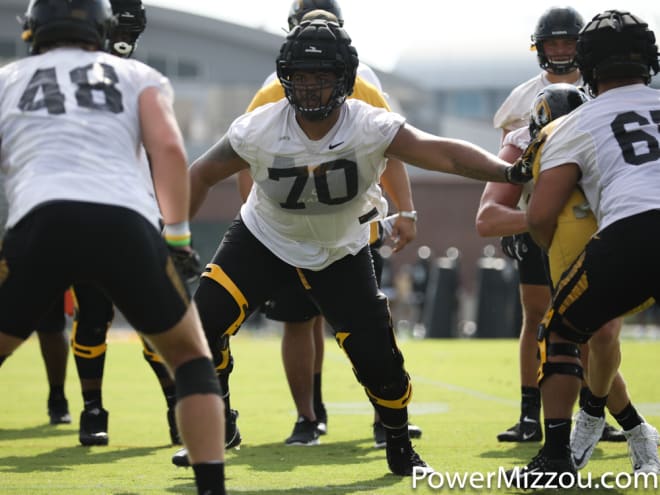 Yasir Durant (70) started all 13 games for Missouri at left tackle last season.