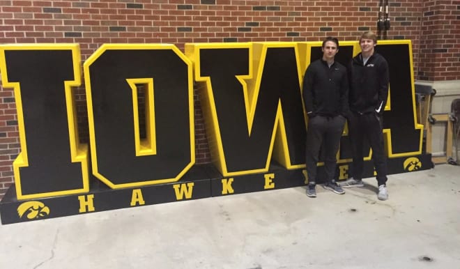 Yale Van Dyne Jr., left, and younger brother, Harry, during their visit to Iowa in November.