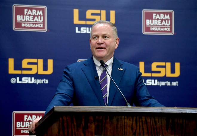 Former Notre Dame Fighting Irish football and new LSU Tigers head coach Brian Kelly