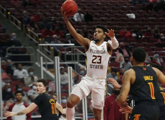 M.J. Walker glides in for two points against Louisville earlier this season. The Cardinals are one of four main contenders challenging the Seminoles for ACC supremacy.