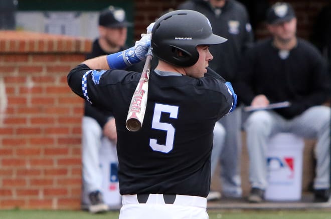 Sophomore designated hitter T.J. Collett went 4-for-5 with two doubles and a home run on Sunday.