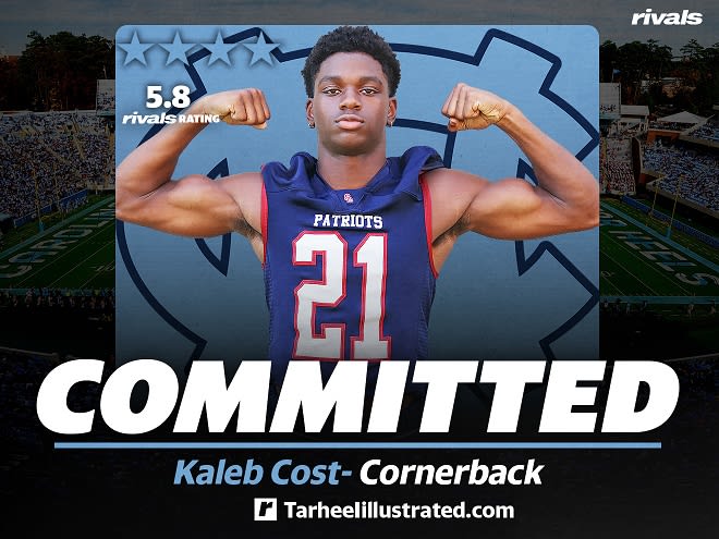 Four-Star DB Kaleb Cost will be a Tar Heel, as he announced his college intenstions Saturday evening.