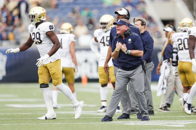 Notre Dame Fighting Irish football head coach Brian Kelly