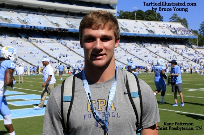 3-star linebacker Kane Patterson studied UNC's LBs on his visit this past weekend and liked what he saw.