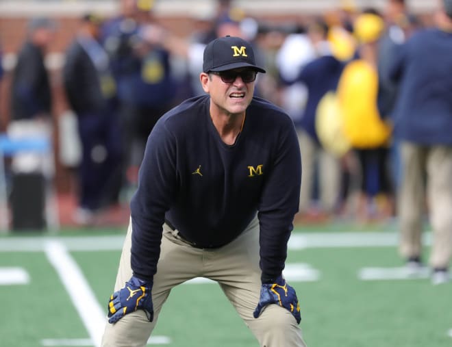 Michigan Wolverines head football coach Jim Harbaugh has won 69 percent of his games in six seasons at U-M.