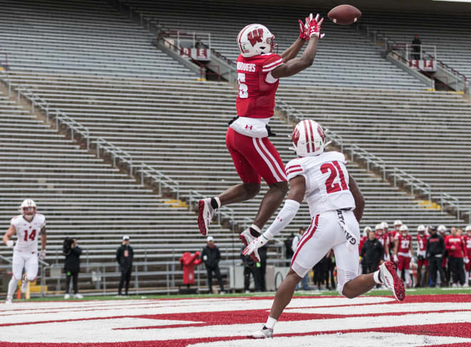 Wisconsin wide receiver Quincy Burroughs. 