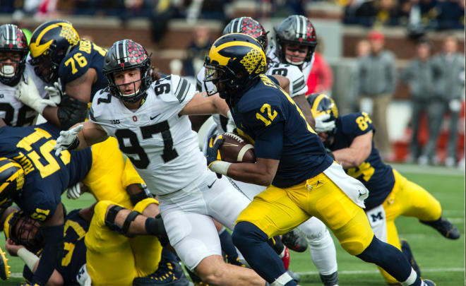 Michigan RB Chris Evans Says Fumbling, Not Clowney Hit, Is Biggest Fear ...