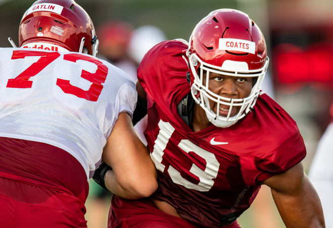 JUCO defensive end newcomer Julius Coates.