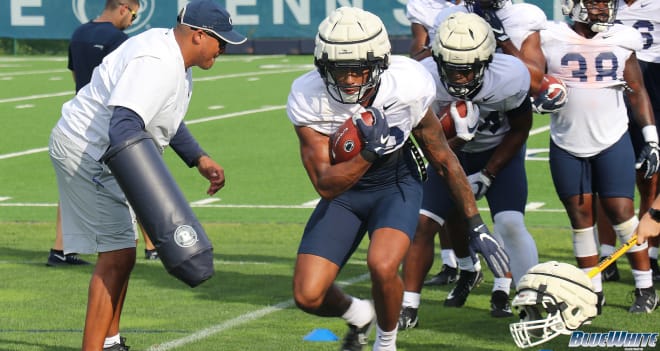Penn State Nittany Lions football running back John Lovett transferred from Baylor and is competing for the starting job. 