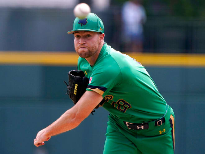 File photo of Notre Dame pitcher John Michael Bertrand.