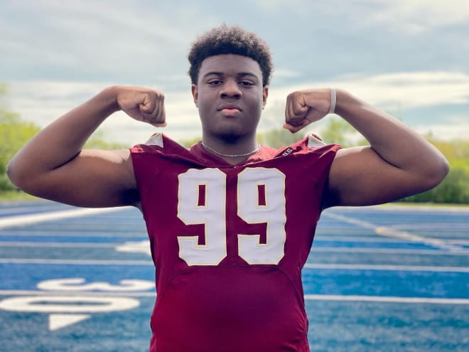 Four-star defensive tackle Justin Scott is the highest ranked 2024 recruit expected to visit Notre Dame this week.
