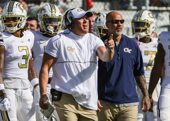 UNC defensive coordinator Geoff Collins was 10-28 as head coacht at Georgia Tech from 2019-22.