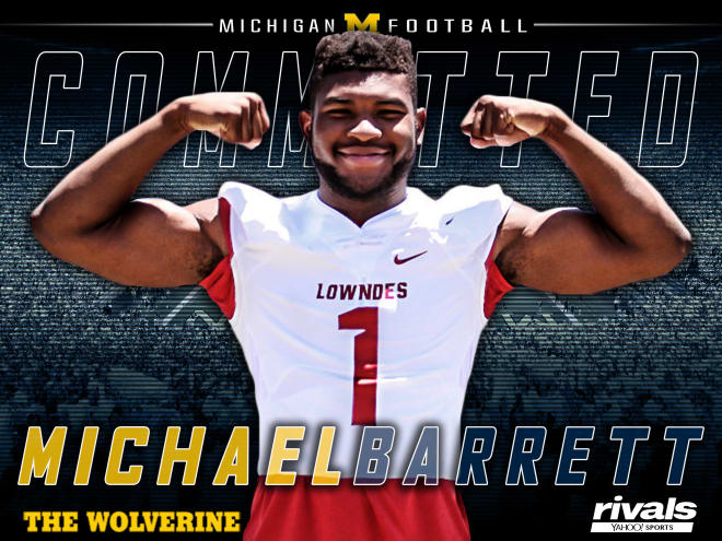 After some ups and downs on the recruiting trail, three-star athlete Michael Barrett has committed to Michigan.