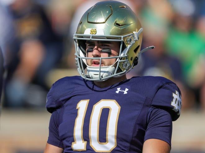 Notre Dame starting quarterback Drew Pyne is 4-1 in games started this season. 