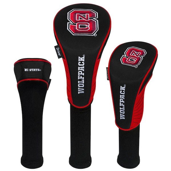 NC State Wolfpack Driver Fairway Hybrid Set of Three Headcovers