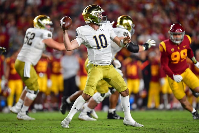 Former Notre Dame quarterback Drew Pyne (USA Today Sports)