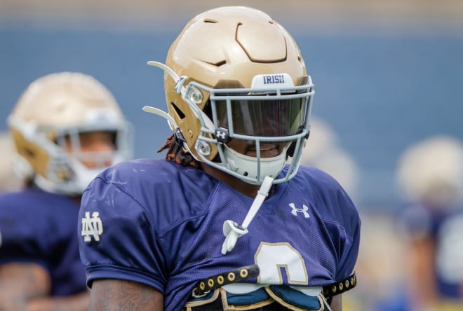 Senior running back Tony Jones Jr. was steady during Notre Dame's 12th fall practice.