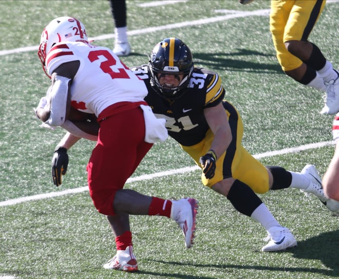 Linebacker Jackson Campbell is one of the most consistent and productive defenders on Iowa's roster.