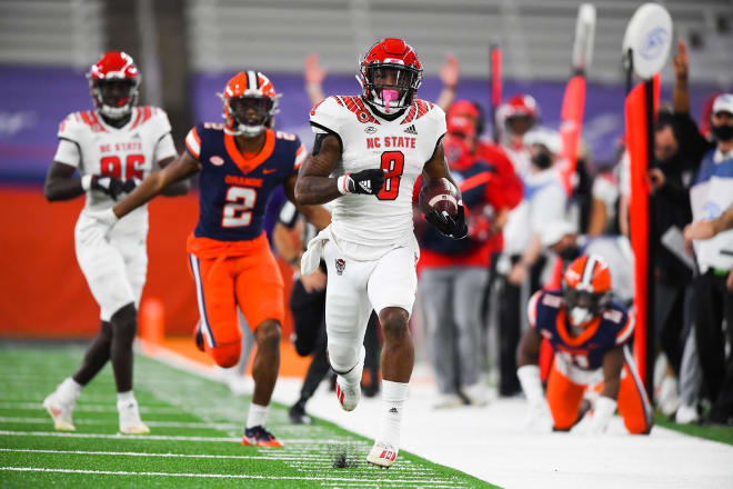 NC State Wolfpack football running back Ricky Person Jr. is the fastest on the team at his position