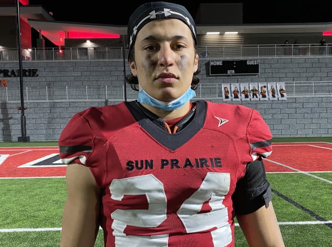 2022 Wisconsin target Isaac Hamm, who now is being looked at as more than a defensive end.