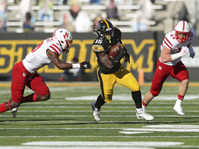 Tyler Goodson rushed for over 100 yards in the win over Nebraska. Photo: Hawkeyesports.com