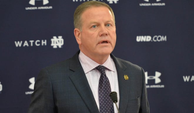 Kelly introduced Notre Dame’s 21-man recruiting class on Wednesday.