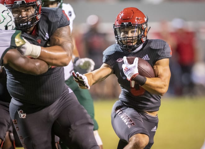 NC State Wolfpack football running back Jordan Houston