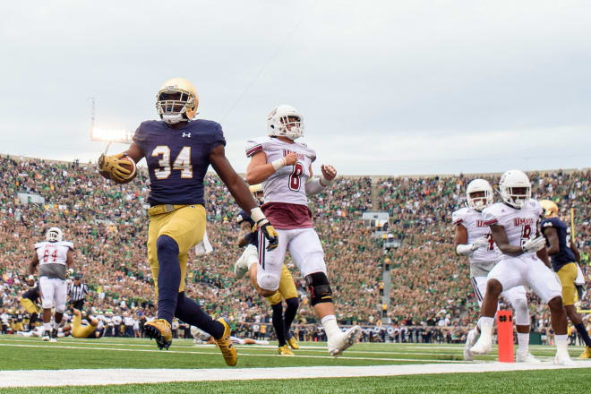 Williams is projected to be Notre Dame’s No. 3 running back this fall.