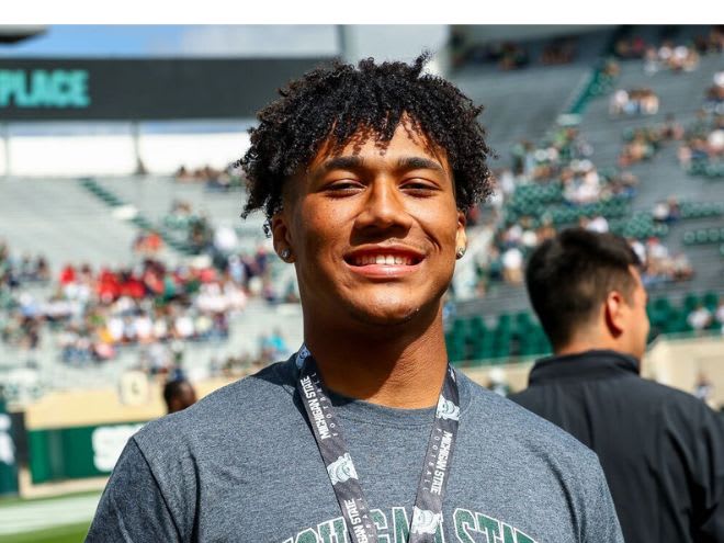 Michigan State commit Jadyn Walker at Spartan Stadium on Sept. 9, 2023